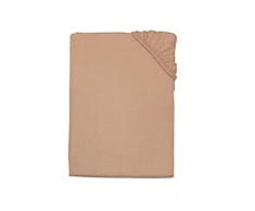 Kinzler C-10031/02 Baumwoll-Satin Spannbettlaken Uni 100x200 cm, beige