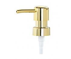 WENKO Ersatzpumpkopf für Seifenspender Gold Rund, Ersatz Seifenpumpe für Seifenspender zum Austauschen, aus Kunststoff, für Gewinde von ø 28 mm