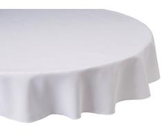 La Bettwäsche Poplin Polyester-Tischdecke, Polyester, weiß, 129.5 x 129.5 x 0.04 cm