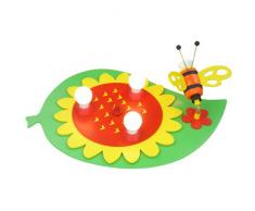 Elobra Kinder Lampe Blatt 4 flg. Hummel Deckenleuchte Kinderzimmer Holz 122709