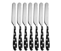 Bugatti psnu-014Â F32/6Â gepunktet Besteckgarnitur, 6Â Streichmesser San/Stahl schwarz 16Â x 20Â x 3Â cm