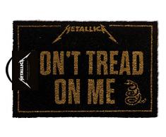 empireposter Metallica - Dont Tread On Me - Fußmatte Türmatte Fußabtreter, Größe: 60 x 40 cm, Material Kokosfaser