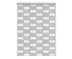 Lichtblick Doppelrollo Arena, 60 x 150 cm in Grau, Duo Rollo für Fenster & Türen, ohne Bohren, Jalousie & moderner Sicht- und Sonnenschutz