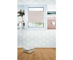 mydeco® 2in1 Kombination Rollo vs. Plissee ohne bohren mit Klemmträger 60x130 cm sand - Sonnenschutz Blickdicht Jalousie für Fenster & Tür