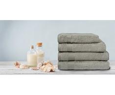 MB HOME Telo- grigio Terry Handtuch, 100x150cm, grau