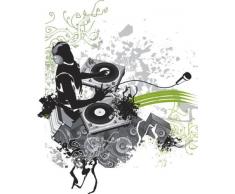 INDIGOS 4051719800203 Wandtattoo ME004 Retro DJ Musik Party Tribal 60 x 50 cm