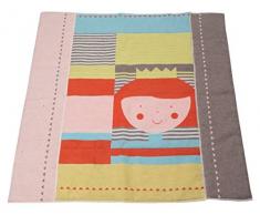 David Fussenegger Juwel Krabbeldecke Prinzessin, gefüttert, Baumwoll-Mischgewebe, Orange, 100 x 100 cm