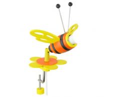 Elobra Kinder Lampe Klemmspot Hummel Tischlampe Kinderzimmer Holz 122143