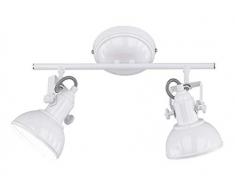 Reality Leuchten Deckenleuchte Gina R80152001, Metall weiß, 2 x E14