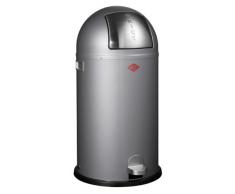 WESCO Abfallsammler Kickboy 40 Liter Silber