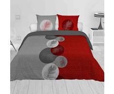 Soleil docre Luna, Bettwäsche, Bettbezug, Baumwolle, Rot, 140 x 200 cm