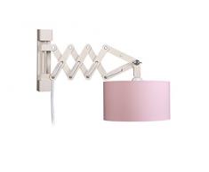 Waldi Leuchten Wandleuchte Schere, innen gold mit Schalter, rosa WAL-82618.0
