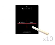 LAtelier du Vin 081100-1 10 Weinkeller-Täfelchen (inkl. Haken und Kreide)