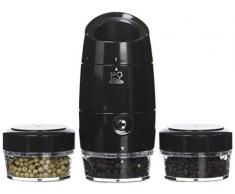 Peugeot 32821 Zanzibar Pfeffermühle inklusive 3 Sorten Pfeffer, 4 Einheiten, 24 x 10 x 13 cm, Kunststoff, schwarz