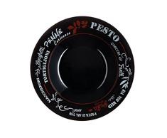 Luminarc Teller Steak Friends Time schwarz 30 x 26 cm, Glas, 28,5