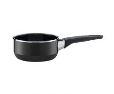 Silit Piedra Stielkasserolle, 16 cm, ohne Deckel, Kochtopf 1,3l, Silitstahl Funktionskeramik, Topf Induktion, schwarz