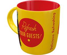 Nostalgic-Art Retro Kaffee-Becher - Coca-Cola - In Bottles Yellow, Große Lizenz-Tasse mit Coca-Cola-Motiv, Vintage Geschenk-Idee, 330 ml