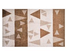 LifeStyle-Mat Designer Fussmatte Haustür – Fussmatten rutschfest und waschbar – Schmutzfangmatte/Fussabstreifer – BRAUN 67x110cm