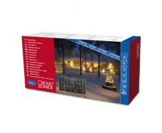 Konstsmide 2726-002 Eisregen Lichtervorhang / für Außen (IP44) / 24V Außentrafo / 400 klare Birnen / weißes Kabel