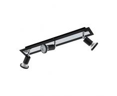 EGLO SARRIA Spot, Stahl, Deckenleuchte 3-flammig, 15 W, schwarz, chrom