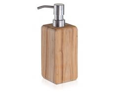 möve Teak Seifenspender 7 x 7 x 20 cm aus Teakholz mit Edelstahl, wood