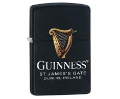 Zippo Guinness Feuerzeug, Messing, Black Matte, One Size