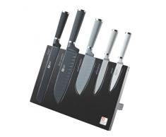 Richardson Sheffield SEASONS MONO Messerblock magnetisch, inkl. Messer-Set, Allzweckmesser, Gemüsemesser, 2 x Santokumesser & Brotmesser