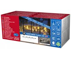 Konstsmide 4643-107 LED Hightech System Erweiterung / Büschellichterkette / für Außen (IP44) / 208 warm weiße Dioden / schwarzes Softkabel