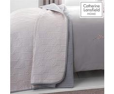 Catherine Lansfield Tagesdecke, Bestickt, Blütenmuster, 240 x 260 cm, Rosa