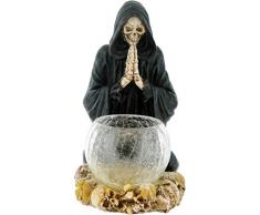 Nemesis Now Teelichthalter Reapers Gebetskerze, 24 cm, Schwarz