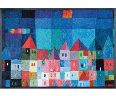 Wash + Dry Colourful Houses Fußmatte, Acryl, bunt, 50x75x0.7 cm