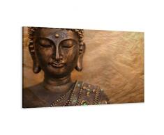Visario Leinwandbilder 5041 Bild auf Leinwand Buddha, 120 x 80 cm