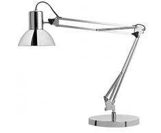 UNILUX LED Schreibtischleuchte Success 80 Architektenlampe chrom Retro Arbeitsplatzlampe Leselampe Arbeitsplatz-leuchte mit Gelenk-Arm aus Metall inkl. LED Glühbirne