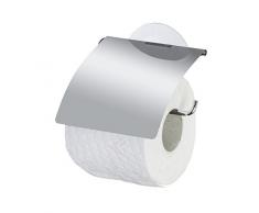 Wenko 22208100 Static-LOC Toilettenpapierhalter mit Deckel Osimo - Befestigen Ohne Bohren, Stahl, 13.5 x 14 x 3 cm, Chrom