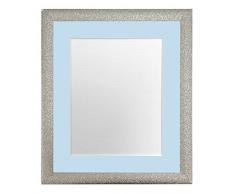 FRAMES BY POST Glitz Bilderrahmen mit blauem Passepartout, Kunststoffglas, 20,3 x 15,2 cm, Champagnerfarben