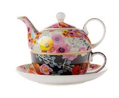 Maxwell & Williams DX0183 Bloems Teeservice für 1 Person aus Bone China Porzellan, Mehrfarbig, 500 ml, in Geschenkbox
