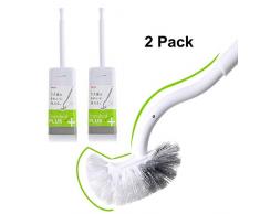 Marbrasse Slim Compact Bad WC Schüssel Bürste mit Halter für Bad Stroage - WC Bürste Stabil, Tiefenreinigung, 2er Set