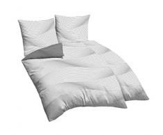 Castell Bettwäsche-Set, Satin, anthrazit, 4 tlg. 155 x 220 cm + 80 x 80 cm, 2-Einheiten