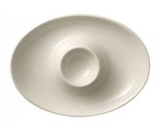 Villeroy & Boch Royal Eierbecher mit Ablage, Premium Bone Porzellan, Weiß