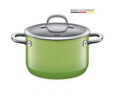 Silit Passion Green Koch/- Fleischtopf, hoch, 20cm, Glasdeckel, 3,7l, Silargan Funktionskeramik, Topf Induktion, grün