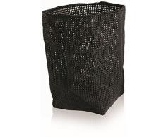 Möve Tube Großer Korb 33 x 33 x 51 cm aus formbarem Kunststoff, Black