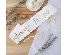 Ginger Ray Gold Foiled Mother To Be Baby Dekoration, Weiß/goldfarben