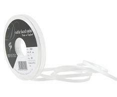 Berisfords 3501 Satinband, Polyester, 5 mm, 10 x 1 x 10 cm, Weiß 1