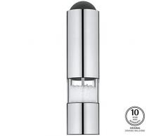 WMF Elektrische Mühle 21 cm, Salz und Pfeffermühle unbefüllt, LED-Leuchte, Cromargan Edelstahl matt, Glas, Keramikmahlwerk