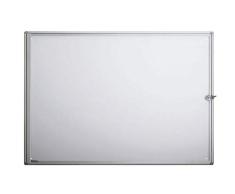 Maul 6820808 Schaukasten Extraslim, 8x A4, Magnetisch, Abschließbar, 65,5 x 93,1 x 2,7 cm (HxBxT), Aluminium Profil, Silber