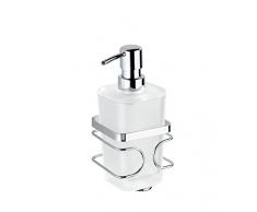 Wenko 20416100 Seifenspender Premium - Flüssigseifen-Spender, Fassungsvermögen 0,355 Liter, Edelstahl rostfrei, 9,5 x 17,5 x 8,7 cm, Glänzend