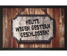 Heute wegen gestern geschlossen - Fußmatte, Größe: 60 x 40 cm, Material Polypropylen