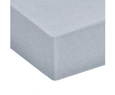 AmazonBasics Spannbettlaken, Mikrofaser, melierter Stoff, 90 x 190 x 30 cm, Marineblau (Soft Navy)