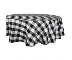 DII Topflappen mit Kleeblatt, hitzebeständig 178 cm, rund 70 Round schwarz/weiß