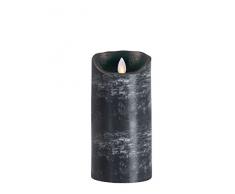 Sompex 36561 Flame Echtwachs LED Kerze, Fernbedienbar und integrierter Timer, anthrazit, 8 x 18 cm
